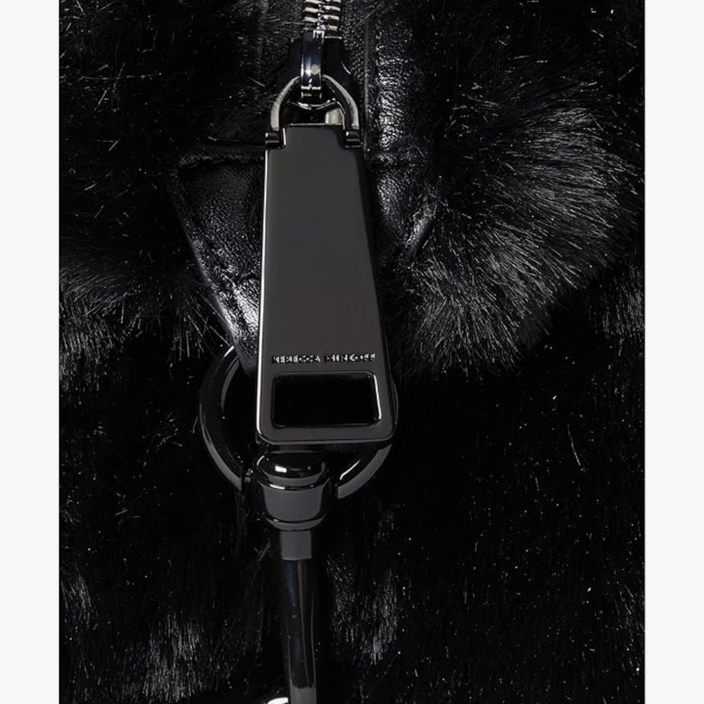 Black Faux Fur Handbag - Picture 4 of 6
